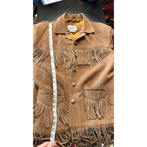 Vintage Boot Country Classic Western/Cowgirl Suede Leather Fringe Coat/Jacket - Picture 7 of 10